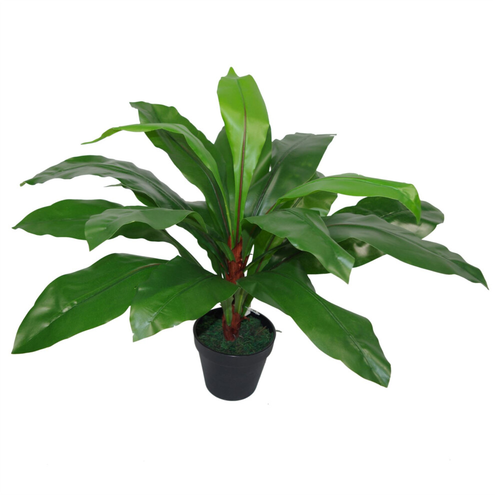 Leaf 60Cm Bushy Large Artificial Bird's Nest Fern Plant Dark
