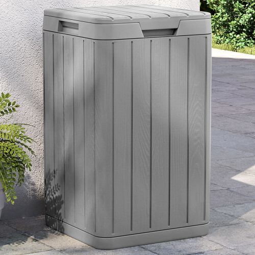 VidaXL vidaXL Outdoor-Mülltonne Grau 38x38x65 cm PP