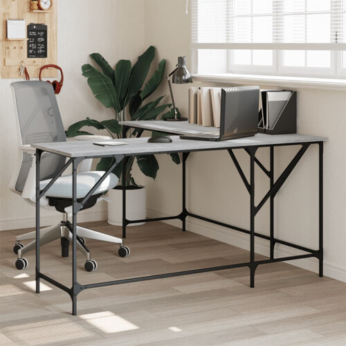 VidaXL vidaXL Desk Grey Sonoma 149x149x75 cm Engineered Wood
