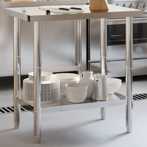 VidaXL vidaXL Kitchen Work Table 82.5x55x85 cm Stainless Steel