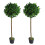 Leaf Pair of 120cm (4ft) Plain Stem Artificial Topiary Bay Laurel Ball Trees 1