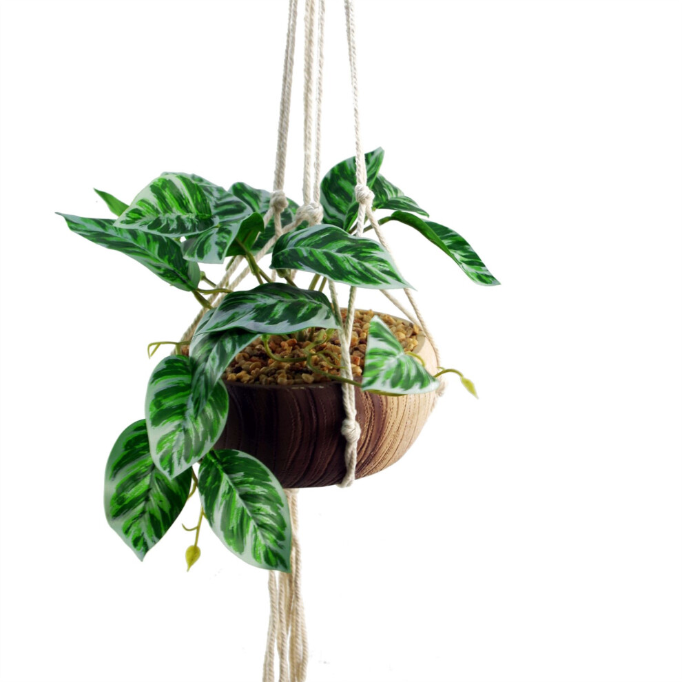 Leaf 85Cm Hanging Artificial Pothos Plant With Planter