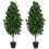 Leaf Pair of 120cm (4ft) Artificial Topiary Bay Trees Pyramid Cones - Extra Large 1