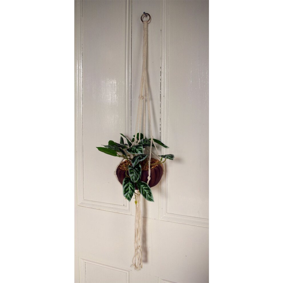 Leaf 85Cm Hanging Artificial Potted Pothos Plant With Planter