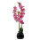 Leaf 70cm Artificial Orchid Light Pink with Black Ceramic Planter 1
