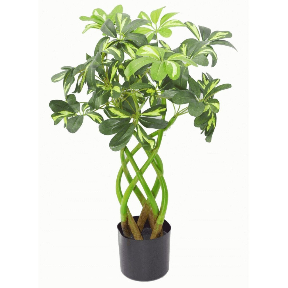 Leaf 70Cm Artificial Twisted Stem Modern Arboricola Artificial Plant Bonsai Bush