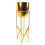 Leaf 55cm Gold Planter with Matching Stand 1
