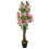 Leaf 105cm Artificial Pink Rose Tree 1