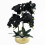 Leaf 60cm Orchid Artificial Black - Gold Ceramic Planter 1