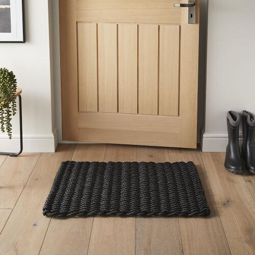 Arthouse Didsbury Braided Polypropylene 45x75cm Charcoal Doormat