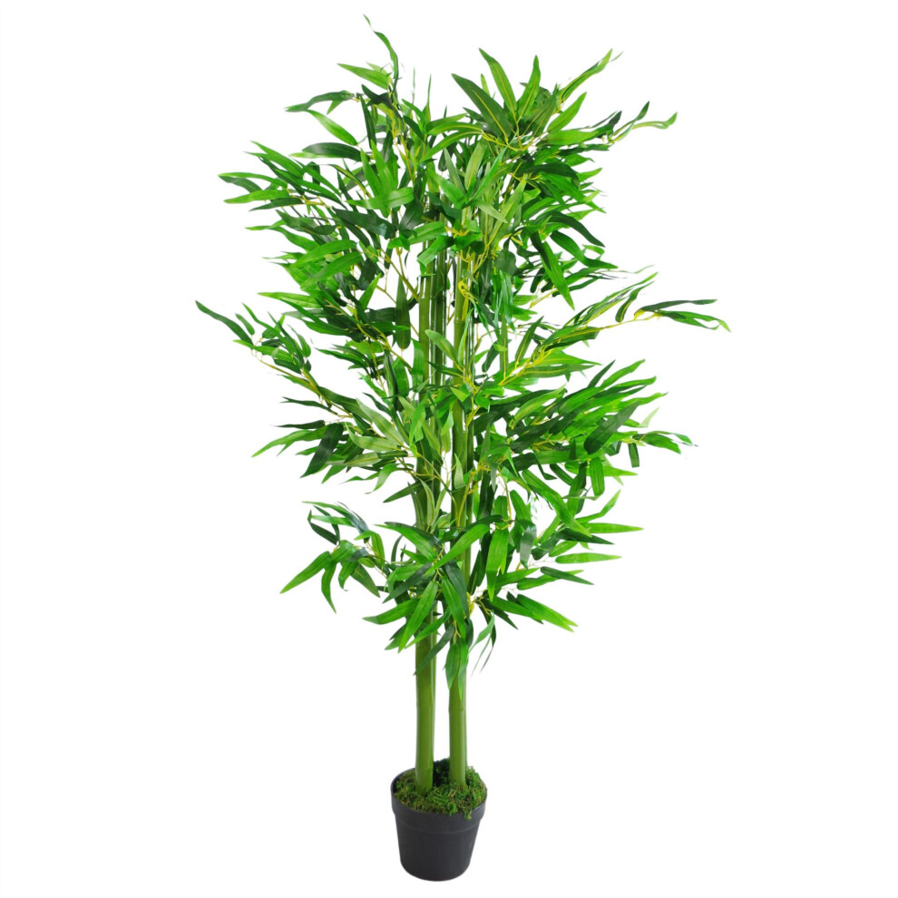 Leaf 120Cm (4Ft) Artificial Bamboo Plants Trees - Xl Green