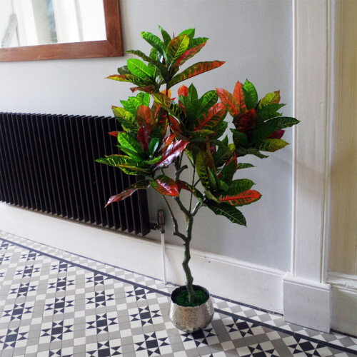 Leaf 130cm Artificial Codiaeum Multicoloured Tree