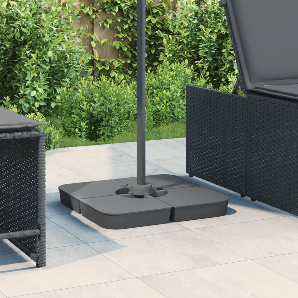 Vidaxl 4 Piece Parasol Base Set For Cross Stand Parasol 100 Kg Pp