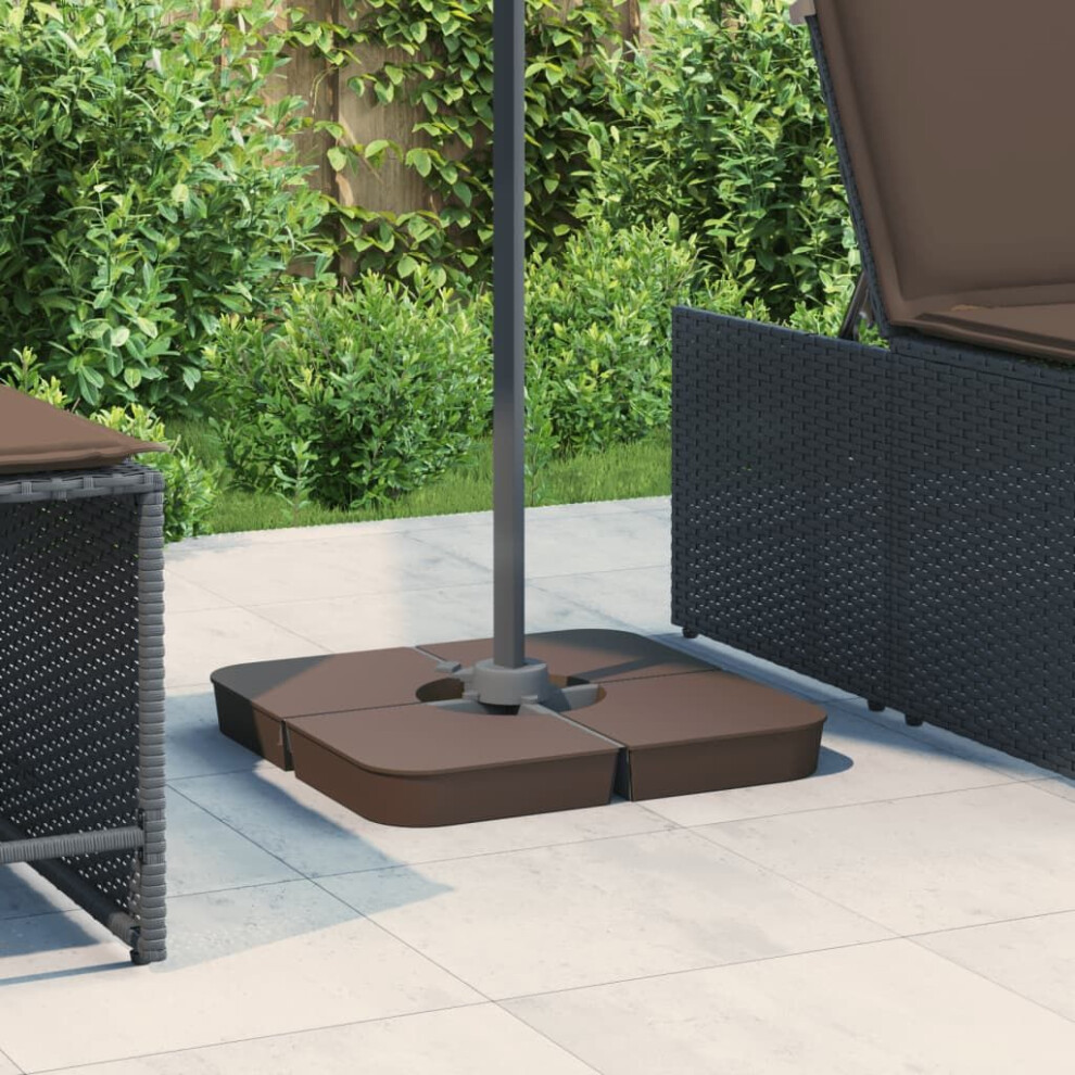 Vidaxl 4 Piece Parasol Base Set For Cross Stand Parasol 100 Kg Pp