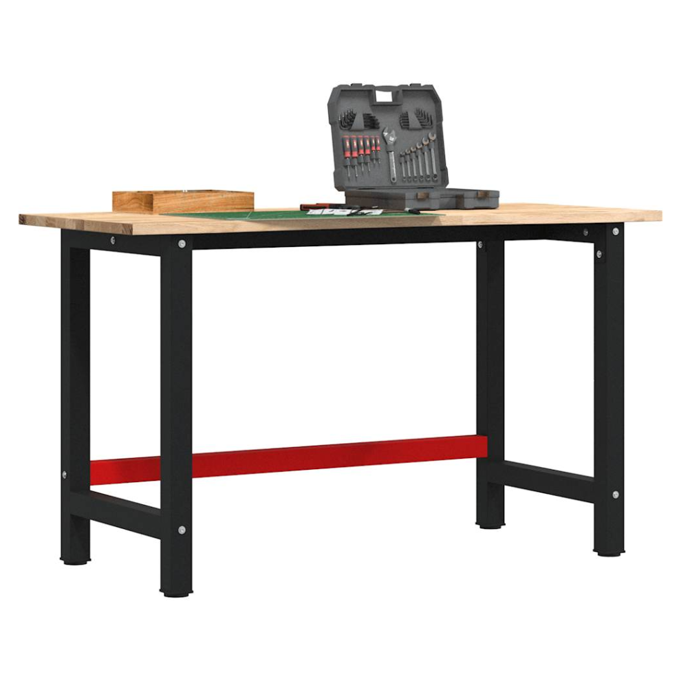 vidaXL Workbench 140x60x81.5 cm Solid Wood Oak
