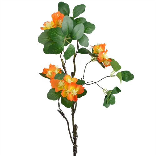 Leaf 60cm Flower Foliage Spray - Orange