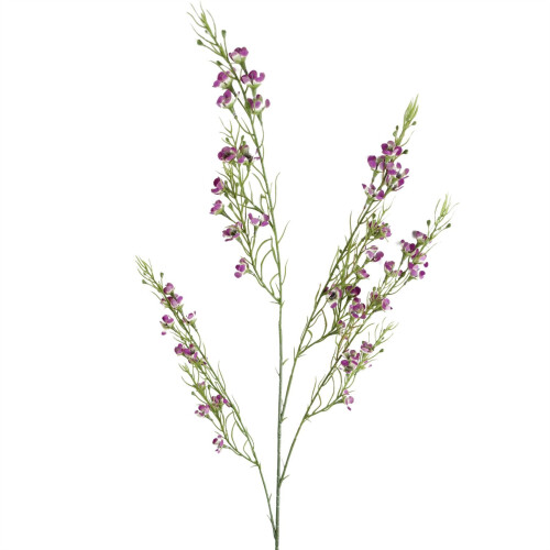 Leaf 100cm Artificial Foliage with Small Flowers - Purple