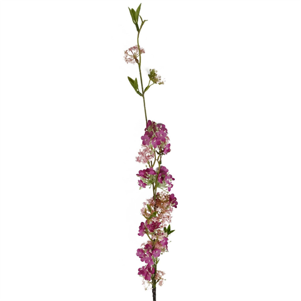 Leaf 100Cm Pink Blossom Spray Stem