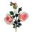 Leaf 80cm Artificial Pink Rose Stem - 3 flowers 1