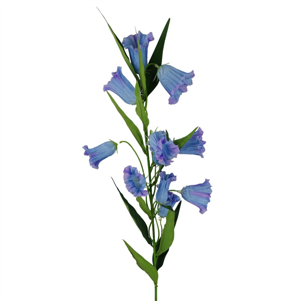 Leaf 100Cm Trumpet Artificial Flower Stem Blue