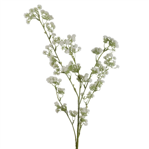 Leaf 85cm Gypsophila White Stem