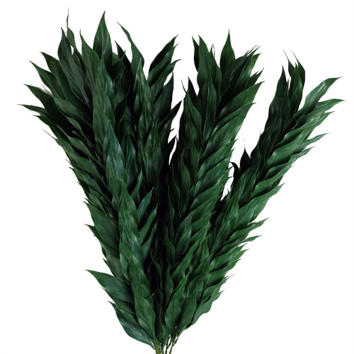 Leaf Pack of 6 x 100cm Artificial Plastic Decorative Leaf Spray