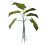 Leaf Pack of 6 x 50cm Artificial Green Plastic Leaf Stem 1