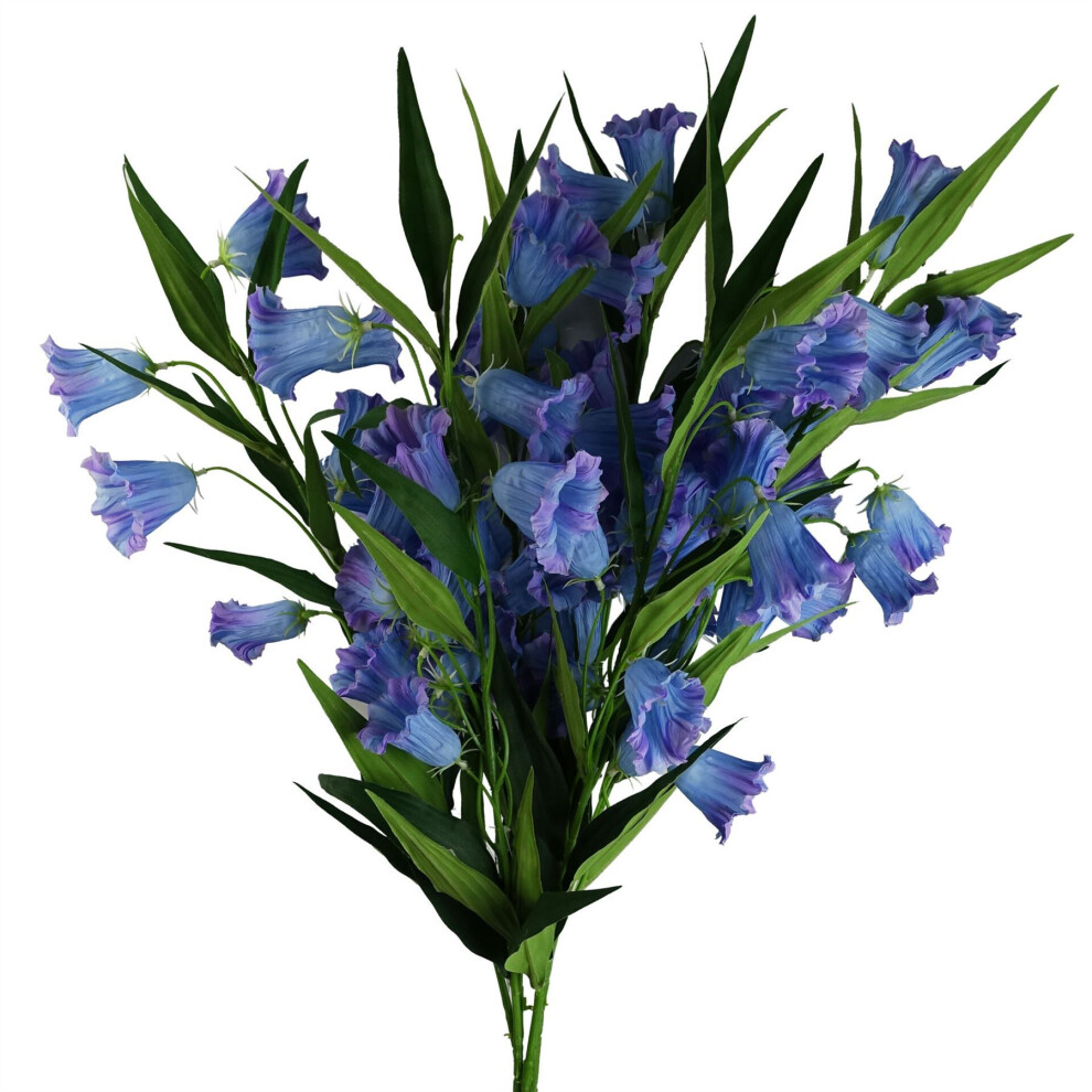 Leaf Pack Of 6 X 100Cm Trumpet Artificial Flower Stem Blue - Image 7