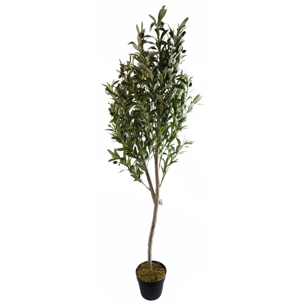 Leaf 180Cm Artificial Natural Look Olive Tree With Wooden Trunk