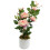 Leaf 50cm Artificial Pink Rose Plant 1
