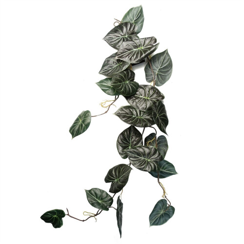 Leaf 120cm Artificial Hanging Trailing Plant Alocasia Dragon Scale Dark