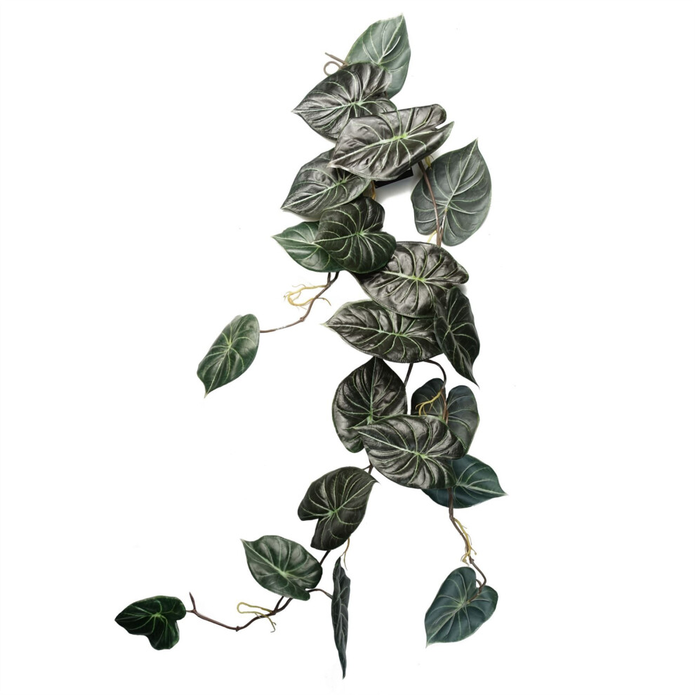 Leaf 120Cm Artificial Hanging Trailing Plant Alocasia Dragon Scale Dark