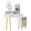 Homcom HOMCOM Dressing Table with Mirror, Vanity Table with LED Lights, White 1
