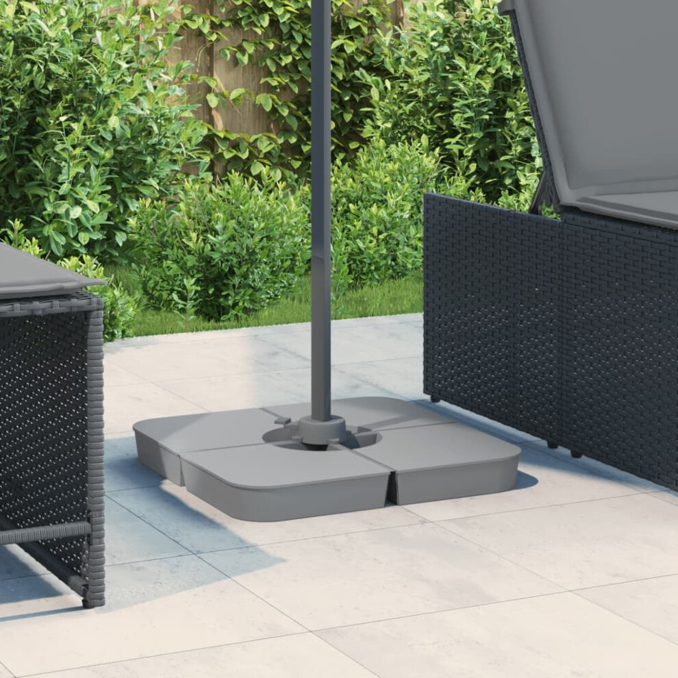 Vidaxl 4 Piece Parasol Base Set For Cross Stand Parasol 100 Kg Pp