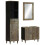 VidaXL vidaXL 3 Piece Bathroom Furniture Set Solid Wood Mango 1