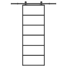 vidaXL Sliding Door with Hardware Set 76x205 cm ESG Glass&Aluminium