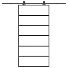 vidaXL Sliding Door with Hardware Set 102x205 cm ESG Glass&Aluminium