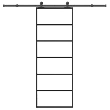 vidaXL Sliding Door with Hardware Set 76x205 cm ESG Glass&Aluminium