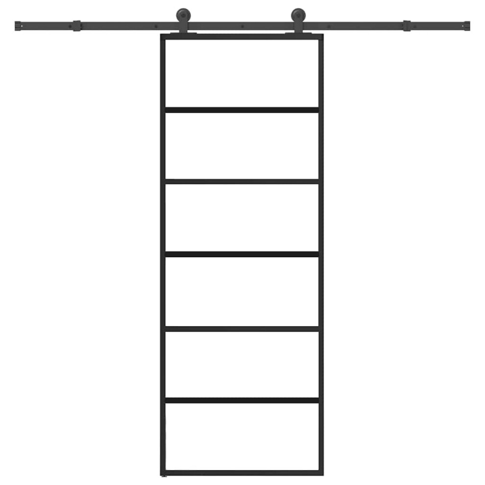 Vidaxl Sliding Door With Hardware Set 76X205 Cm Esg Glass&Aluminium