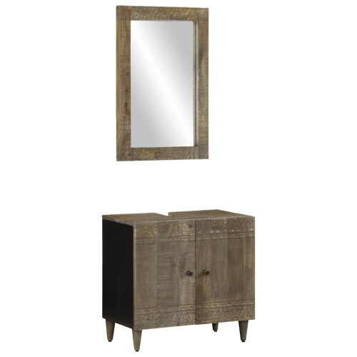VidaXL vidaXL 2-tlg. Badmöbel-Set Massivholz Mango