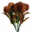 Leaf Pack of 6 x 70cm Globe Thistle Yellow Ball Artificial Flower Stem 1
