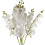 Leaf Pack of 6 x 100cm Artificial Phalaenopsis Orchid White Stem 1