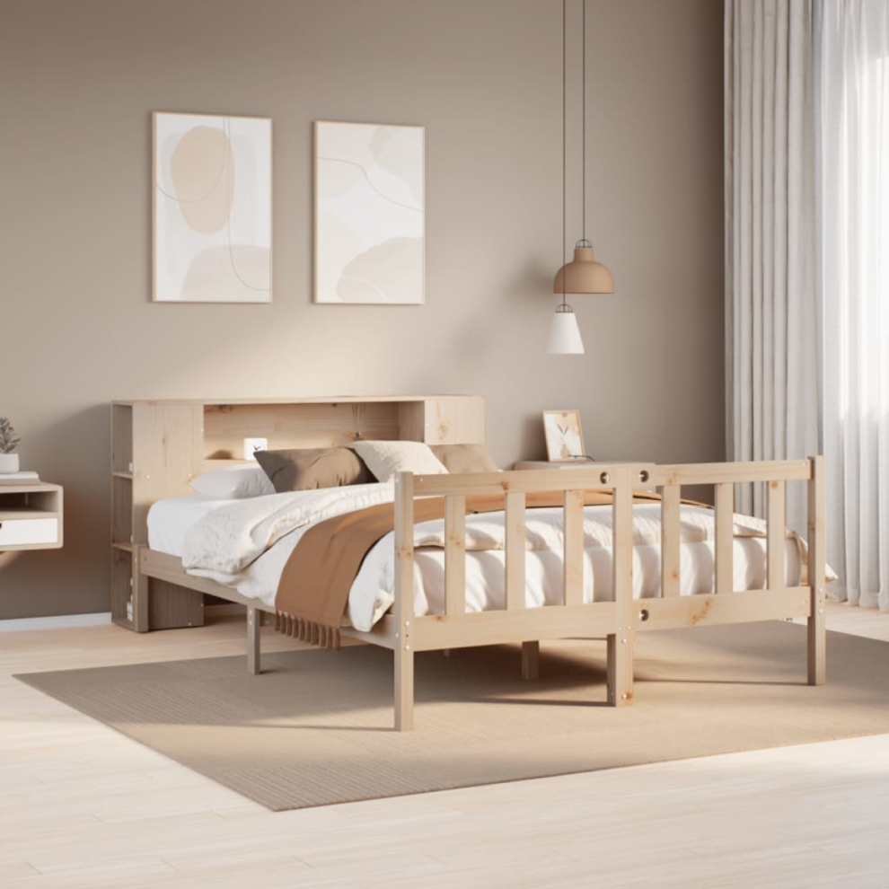 Vidaxl Bookcase Bed Without Mattress 120X200 Cm Solid Wood Pine