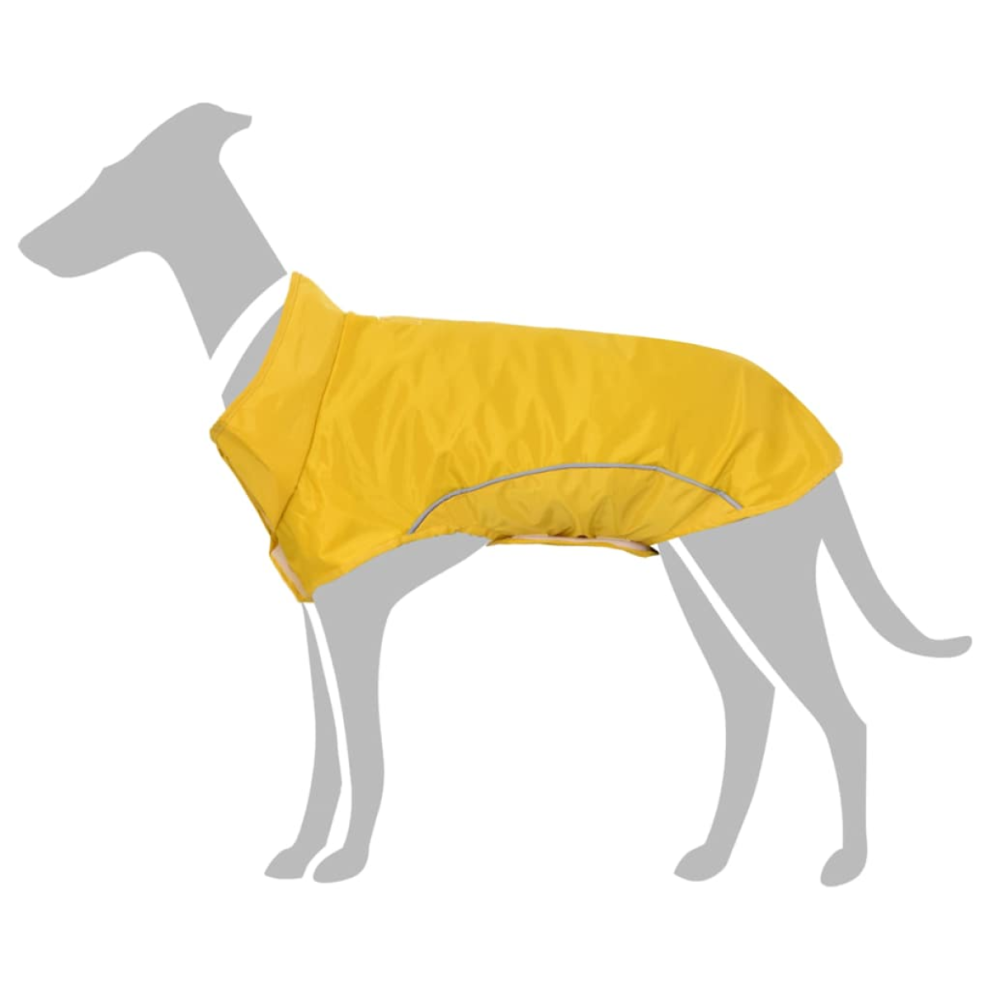 Vidaxl Dog Raincoat With Reflective Strips Polyester 2XL Yellow