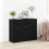 VidaXL vidaXL Sideboard Black Oak 88x30x70 cm Engineered Wood 1