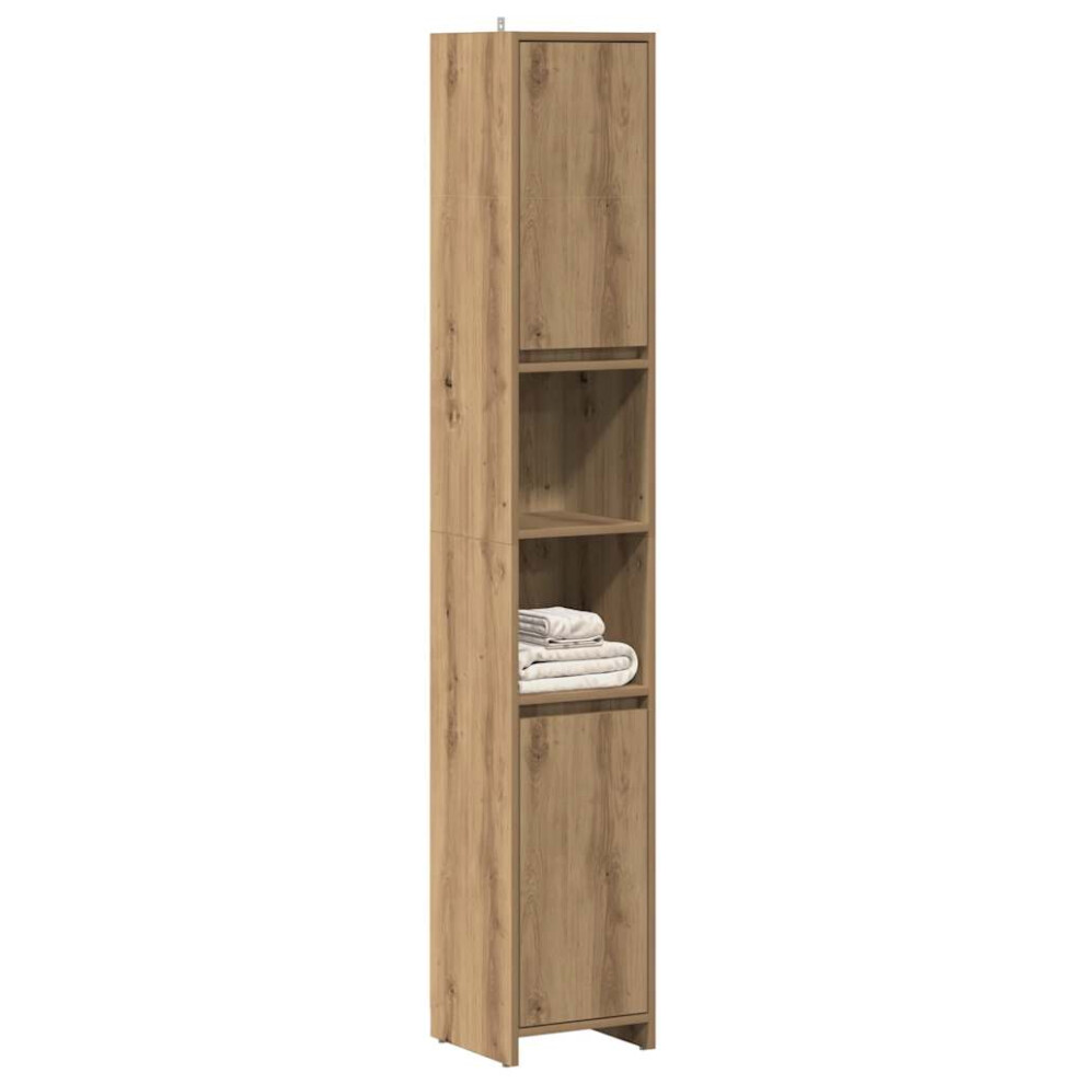 Vidaxl Bathroom Cabinet Artisan Oak 30X30x183.5 Cm Engineered Wood