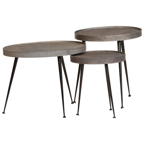 VidaXL vidaXL Coffee Table 3 pcs Silver Engineered Wood