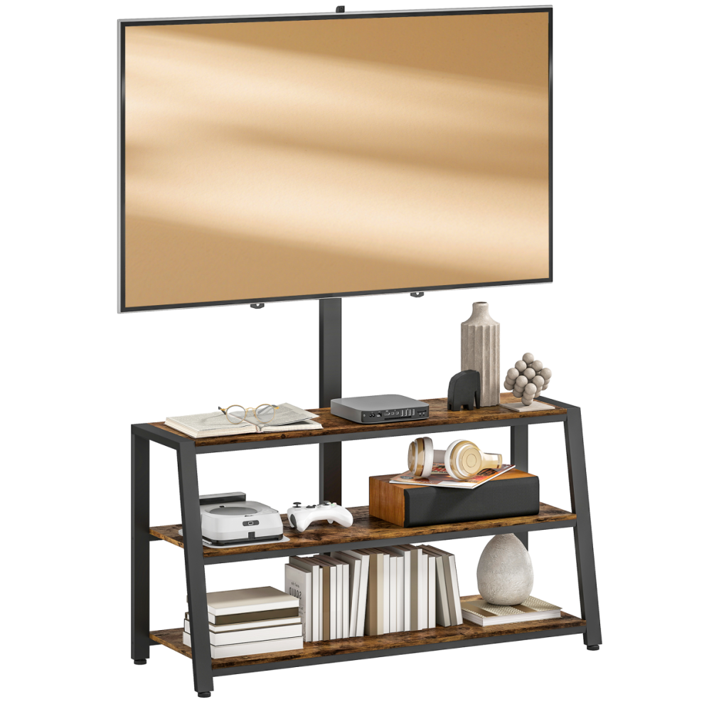 Homcom Tv Stand Cabinet With Swivel Bracket For 32 - 65 Inch Tvs