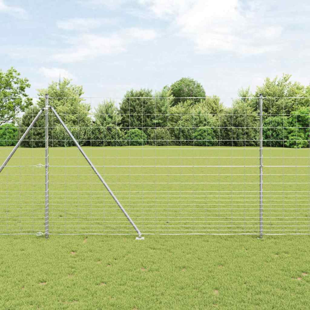 vidaXL Field Fence 1.6x25 m Galvanised Steel
