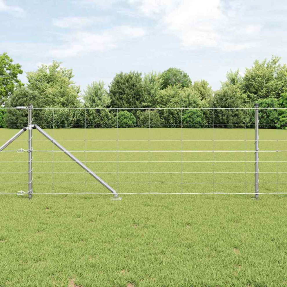 vidaXL Field Fence 0.8x100 m Galvanised Steel